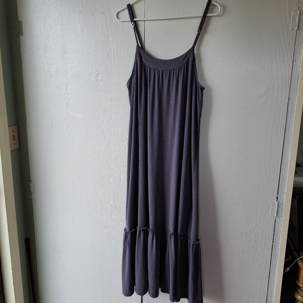 Sundry Spaghetti Strap Maxi Dress Pigment Plum SZ 1